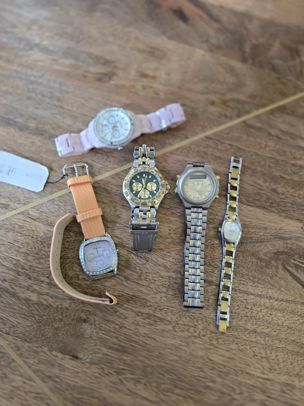 Fossil Two-Tone Stainless Steel Chronograph Watch - Gold & Silver Parts Only